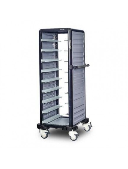 Gastrolley Tekli Termo Tepsi Arabası, 9 Tepsi Kapasiteli, 2 Yanı Kapalı