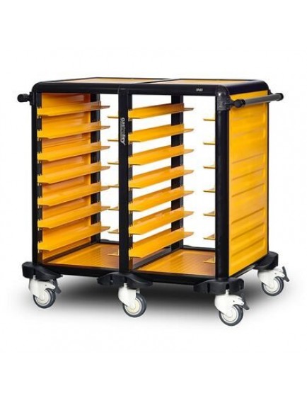 Gastrolley 75 İkili Servis Tepsi Arabası, 2 Yanı Kapalı, 101x71x99 cm